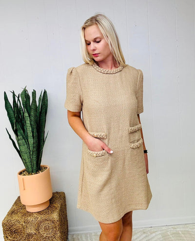 Croissant Tweed Jackie Dress