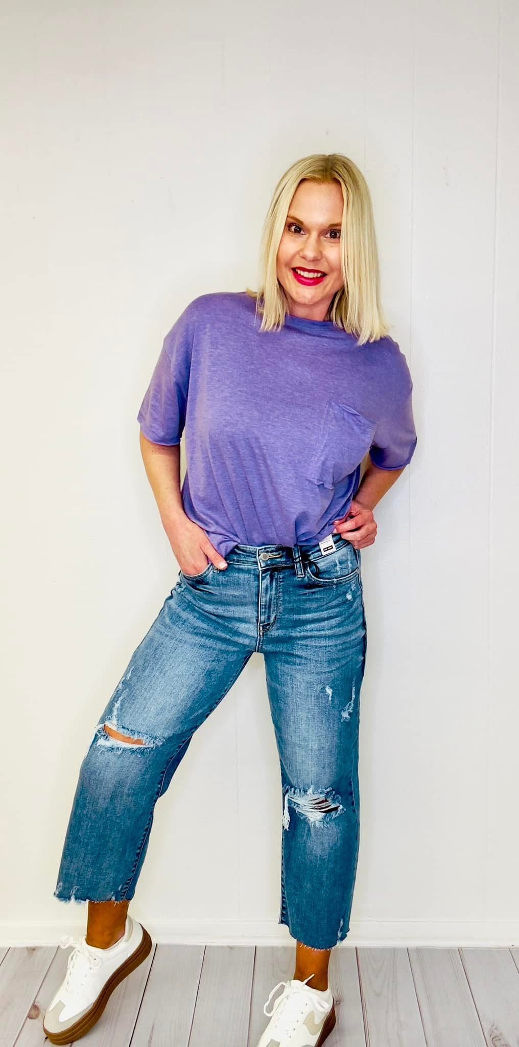 Judy Blue Cropped Wide Leg Jean