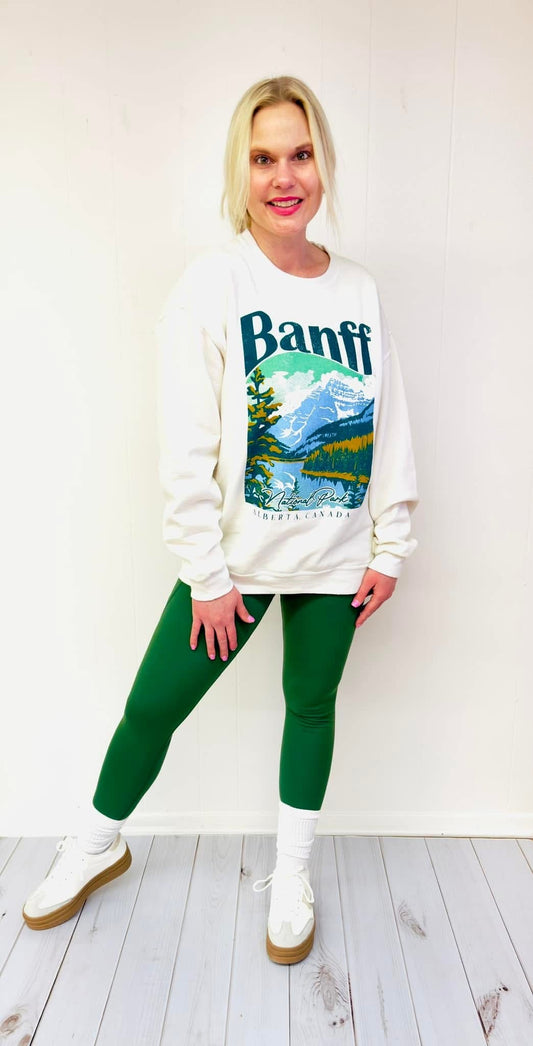 Cream Banff Graphic Sweatshirt